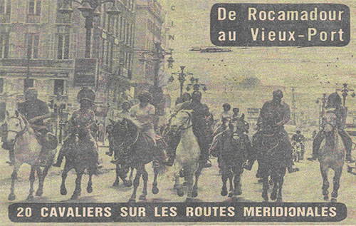 20 cavaliers sur les routes m�ridionales - Le Proven�al du 20 avril 1975